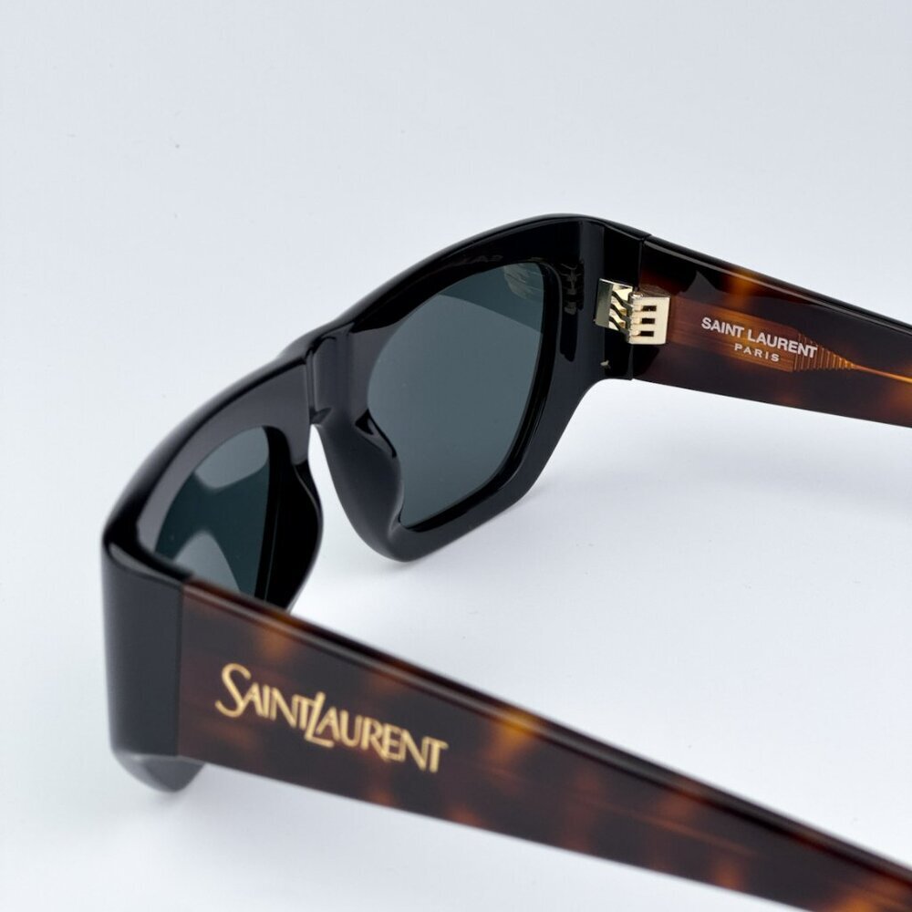 Saint Laurent SL740 004 BRAND NEW Sunglasses Black Havana Square Unisex - Picture 6 of 9
